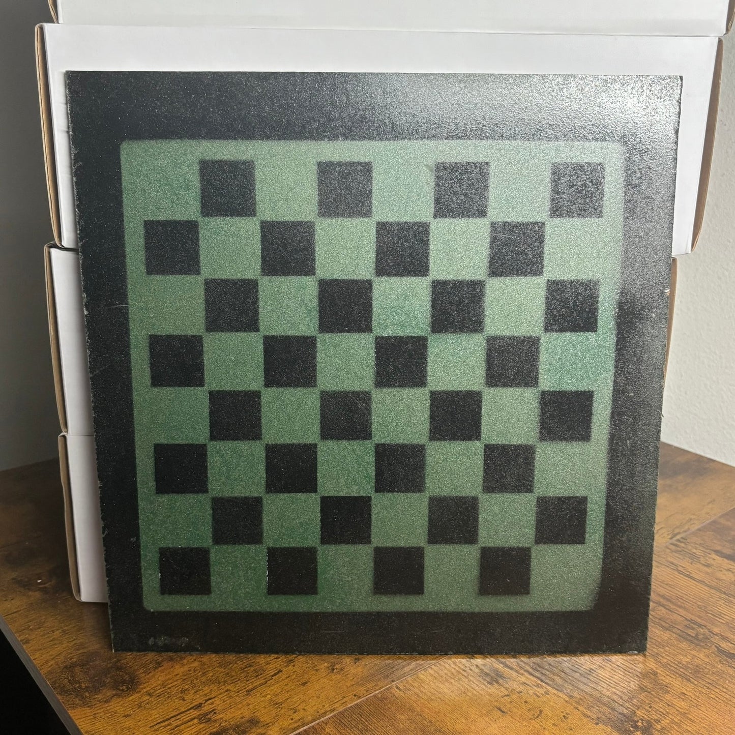 Stealth Green - Painted Chess Board