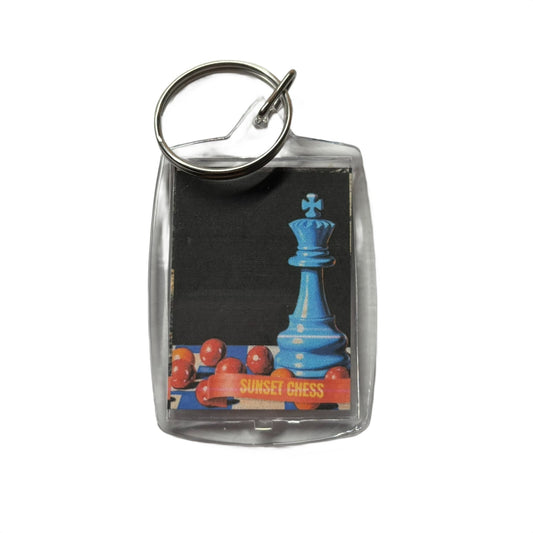 Candy Blue - Chess  Photo Keychain