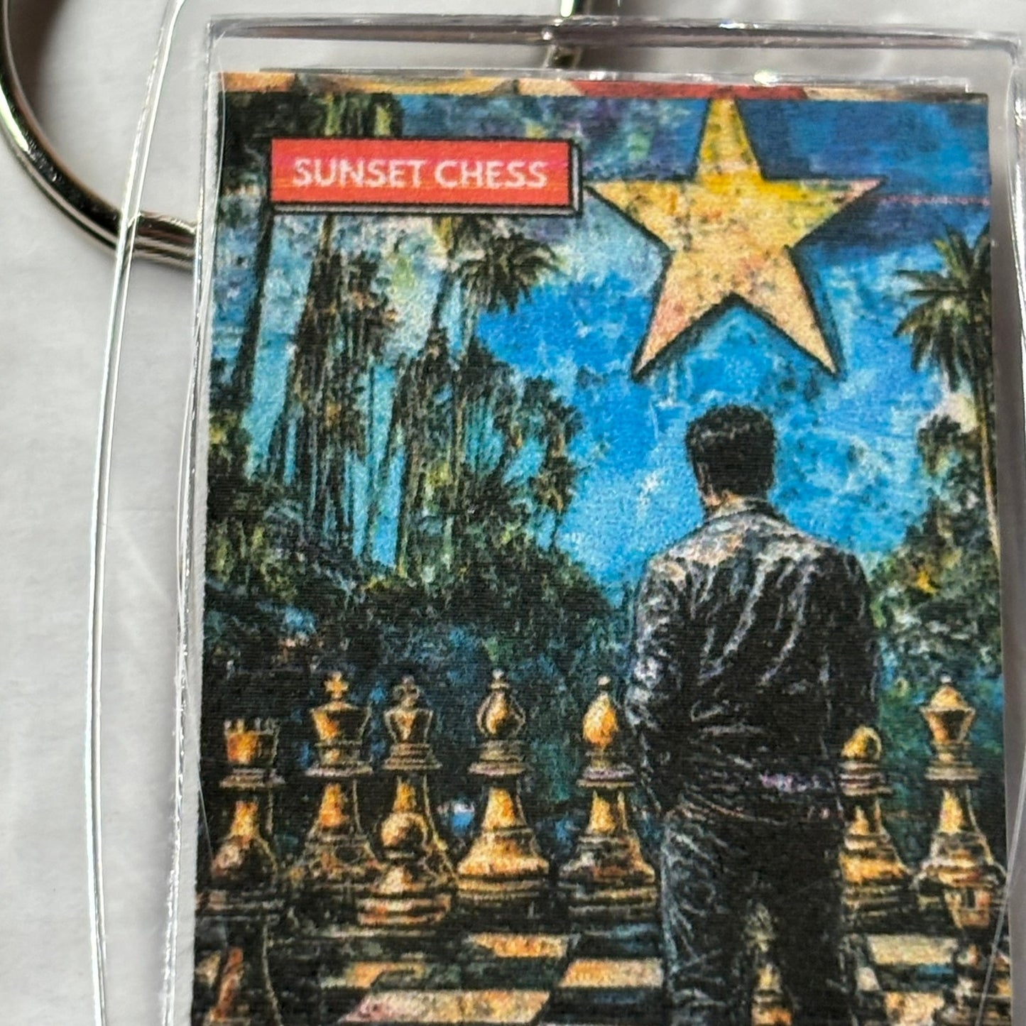 The Star - Chess  Photo Keychain