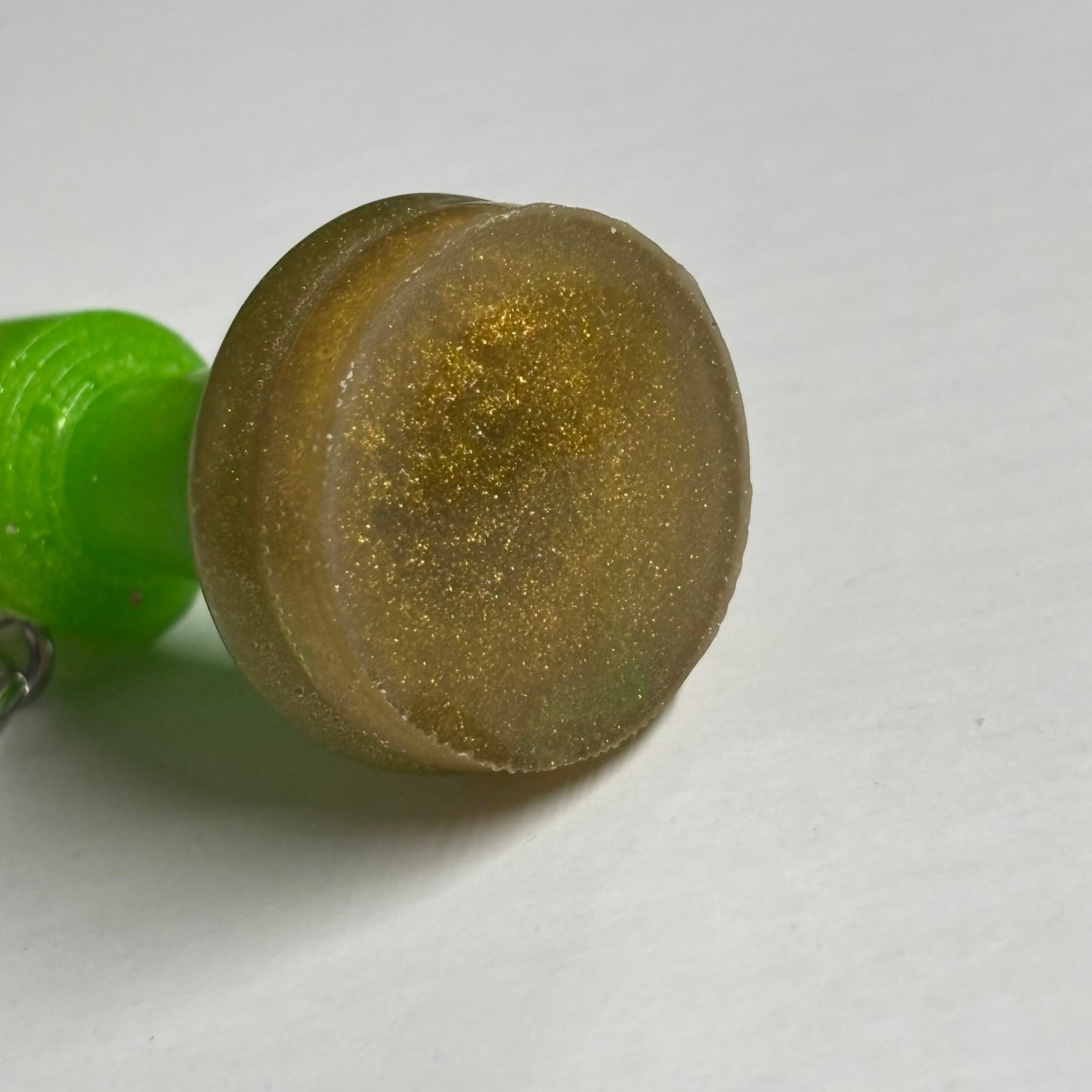 Simple Green Rook - Handmade Resin Keychain