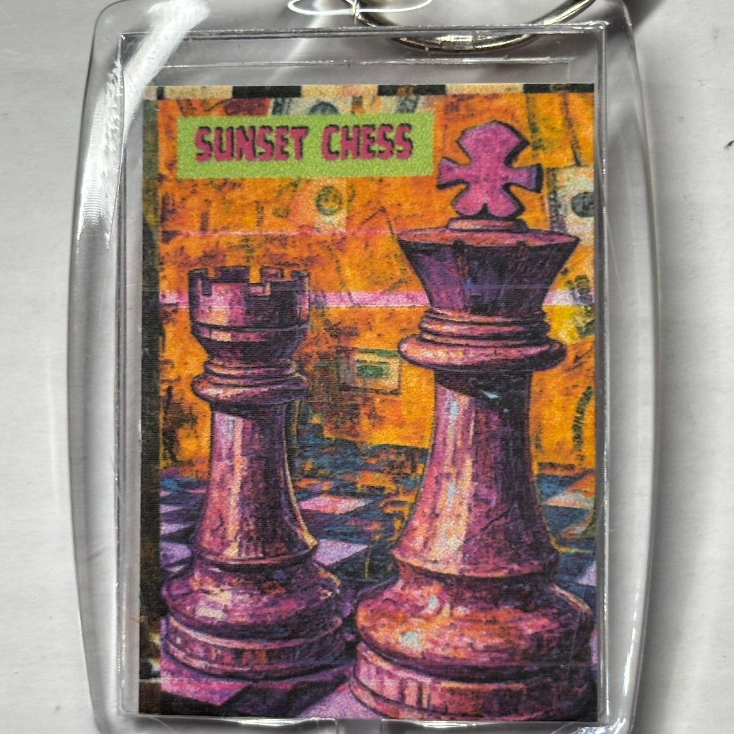 Supreme Purple - Chess  Photo Keychain