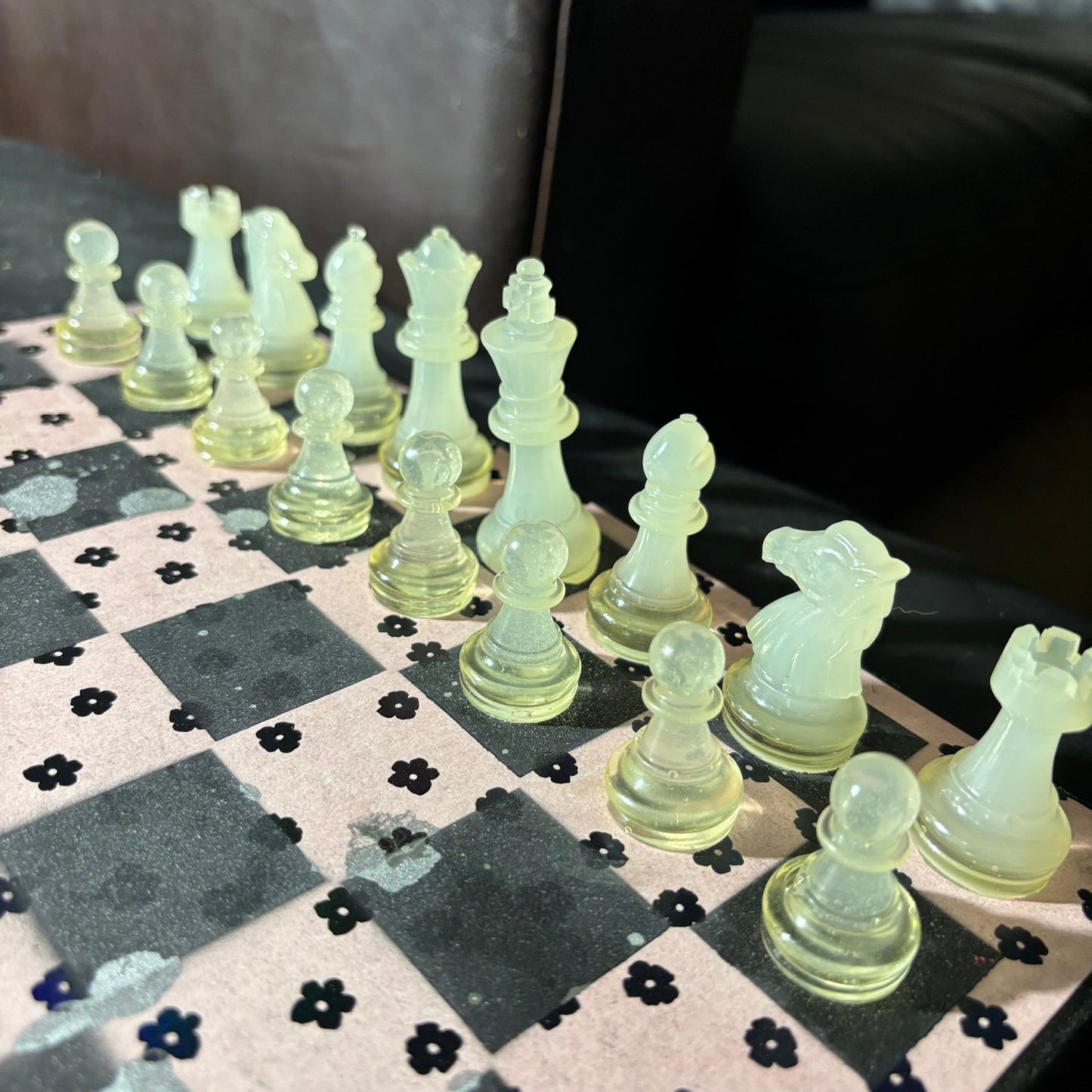 Mini Flowers - Scrapbook Chess Set