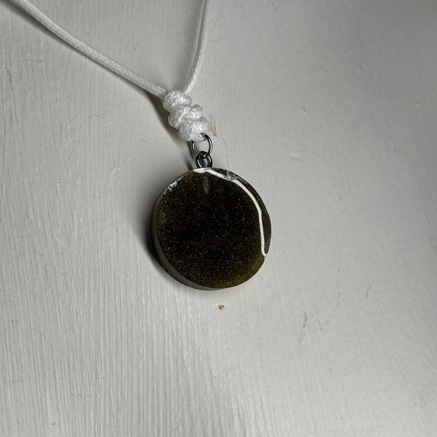 Vintage Green Pawn - Handmade Resin Chess Necklace