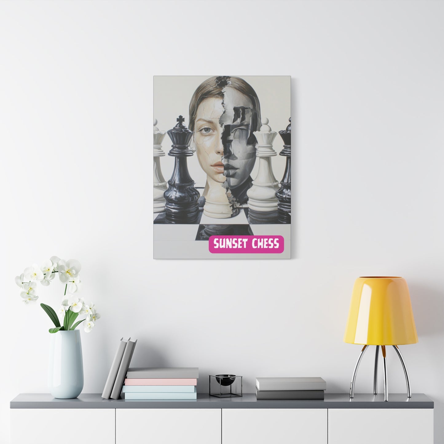 Two Face - Canvas Chess Print 24"x32"