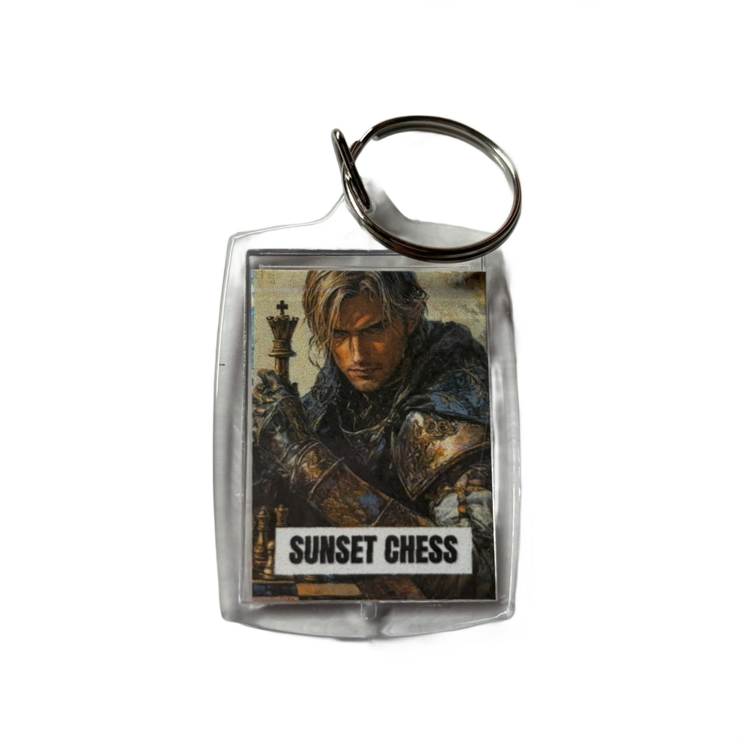 Handsome Knight - Chess  Photo Keychain