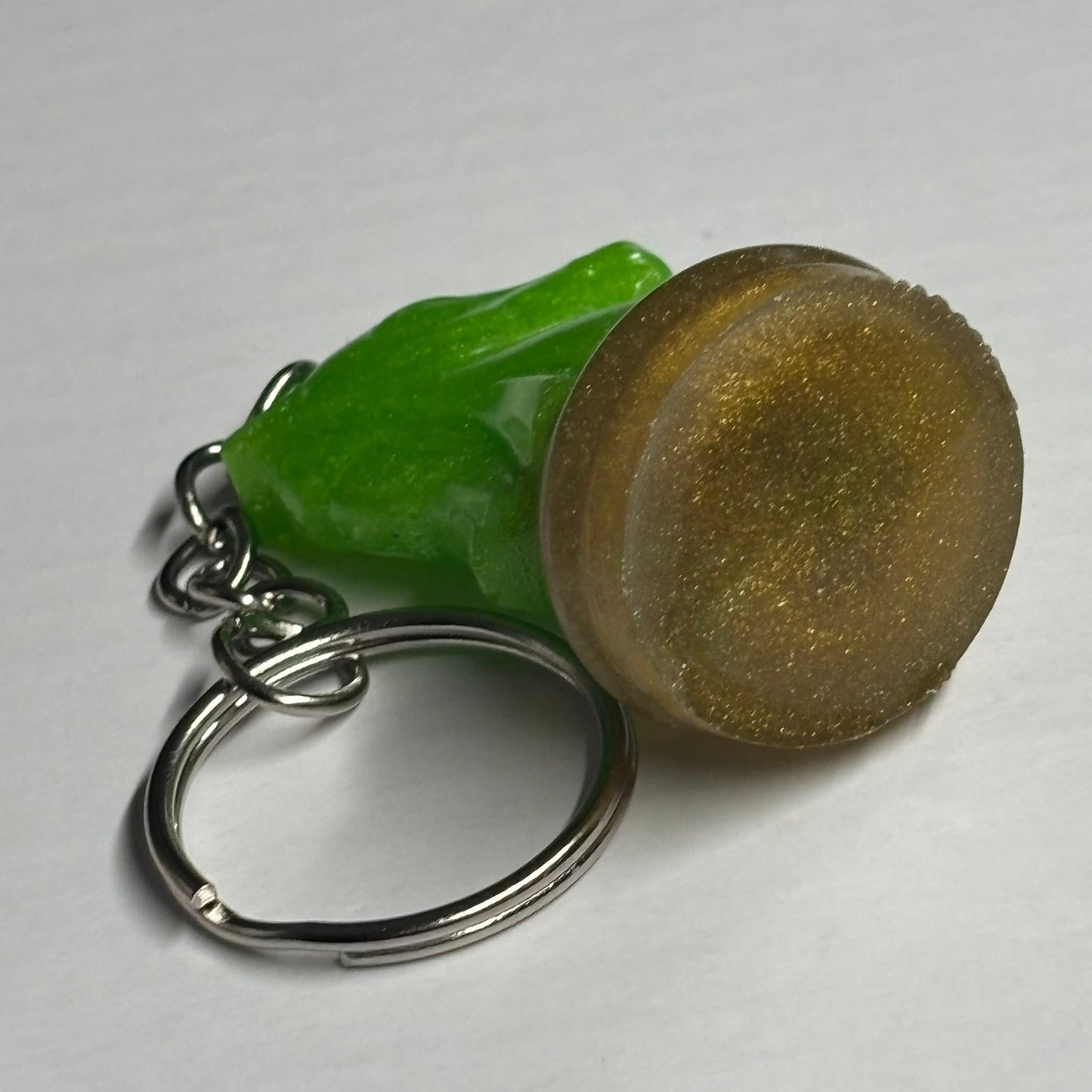Green/Brown Knight - Handmade Resin Keychain