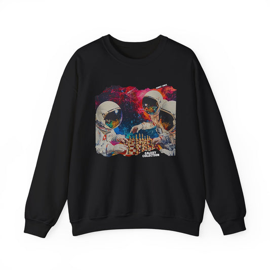 Space Agents at Work - Black Chess Crewneck Sweater