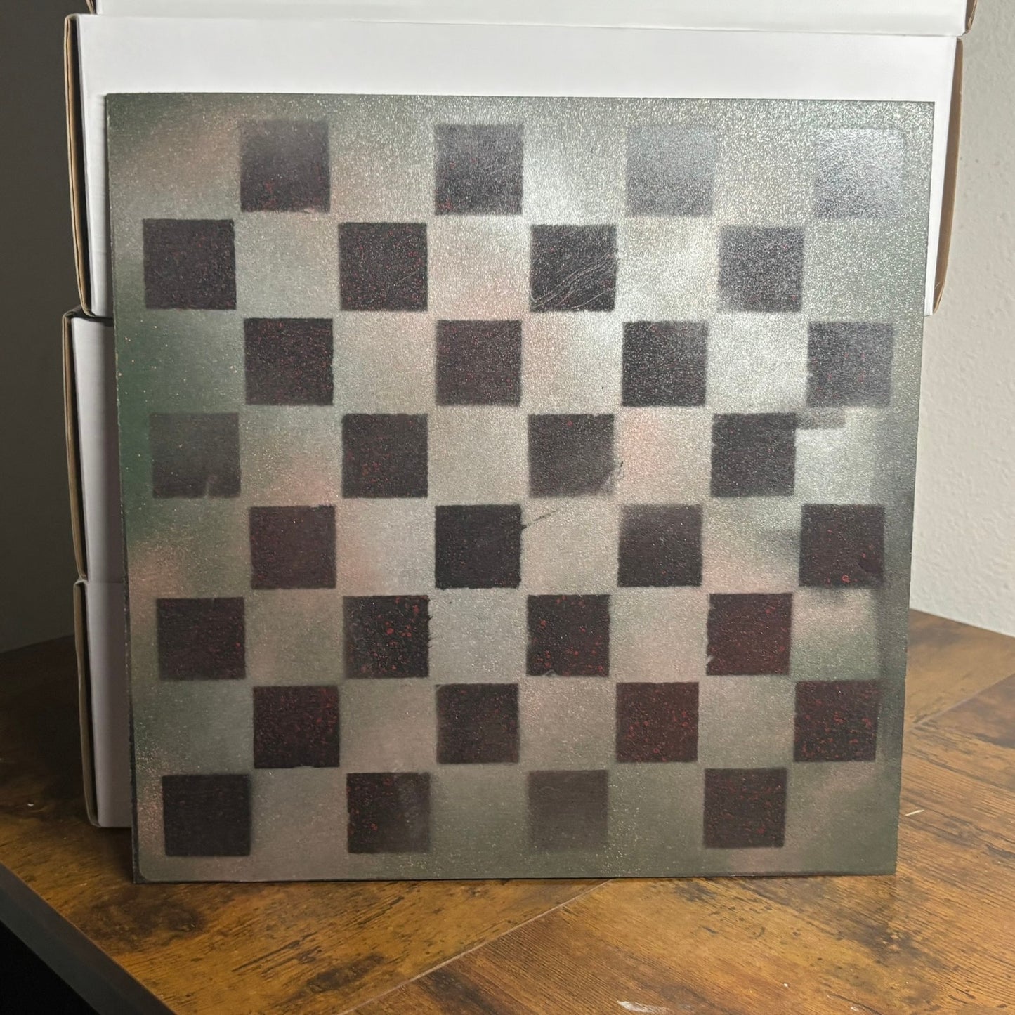 Fading Green - Painted Chess Board
