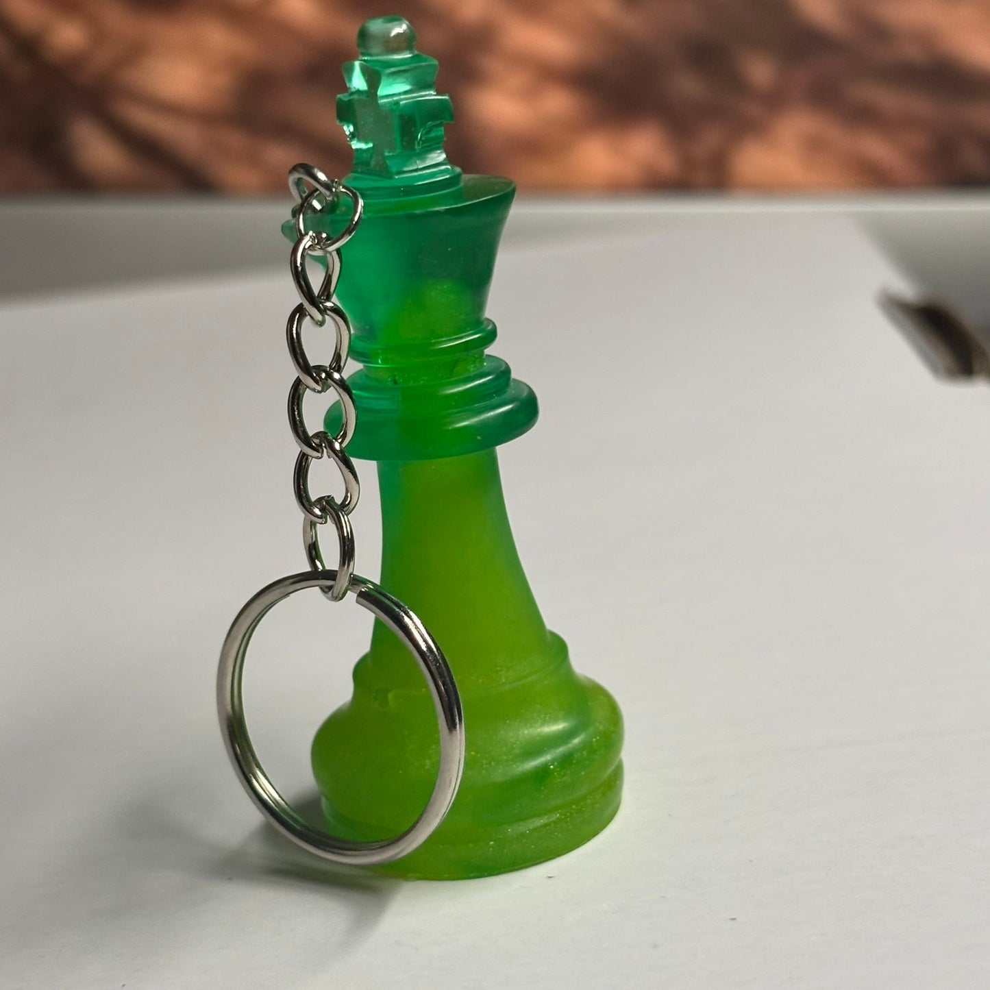Green Mush King - Handmade Resin Keychain