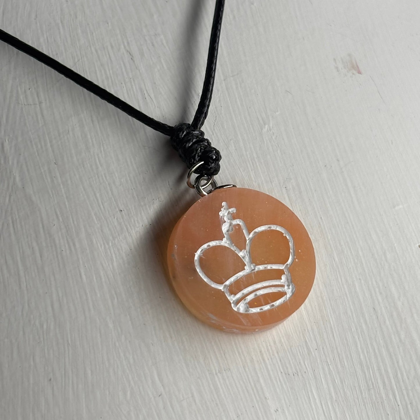 Sunny King - Handmade Resin Chess Necklace