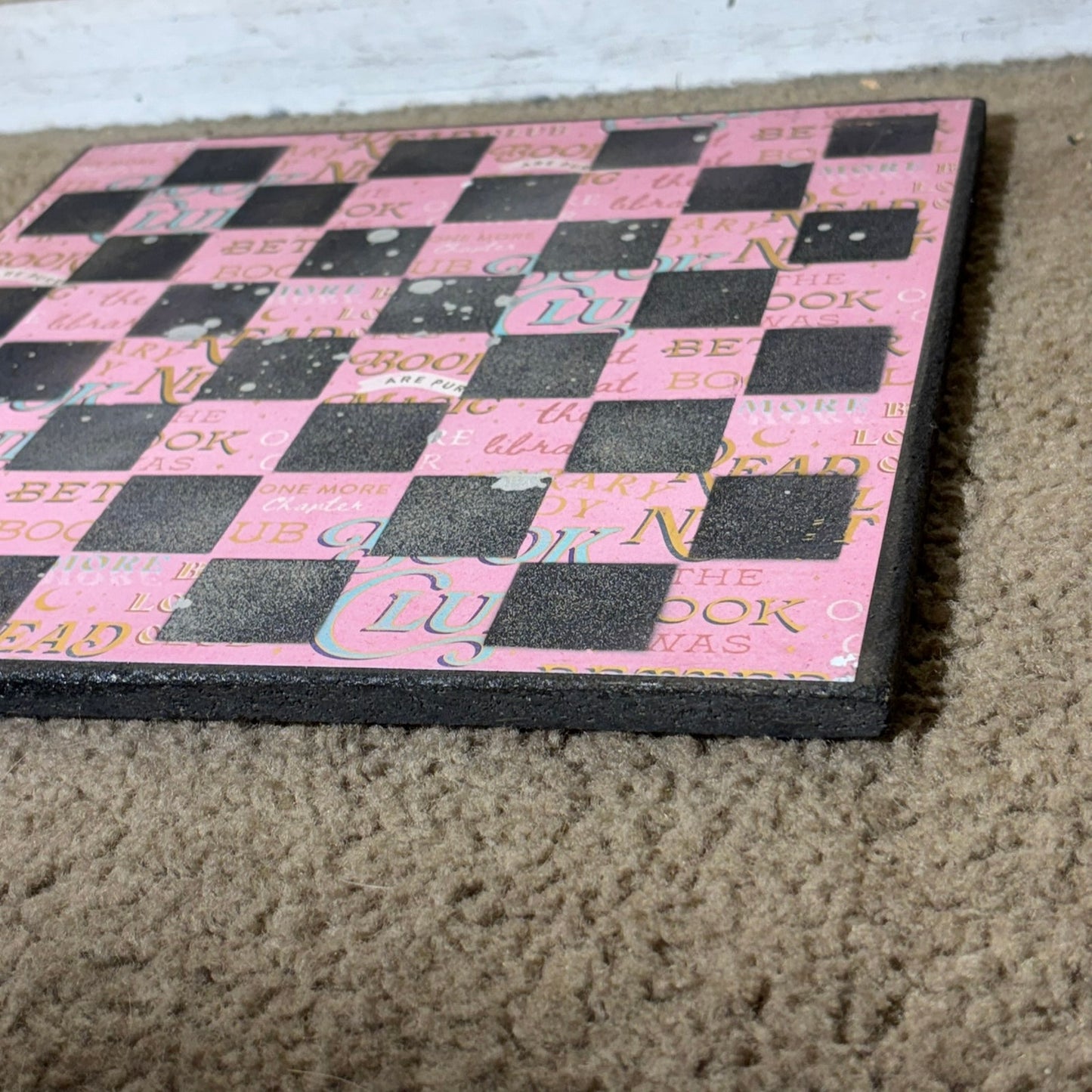 Pink Black Book Club - Scrapbook Chess Board