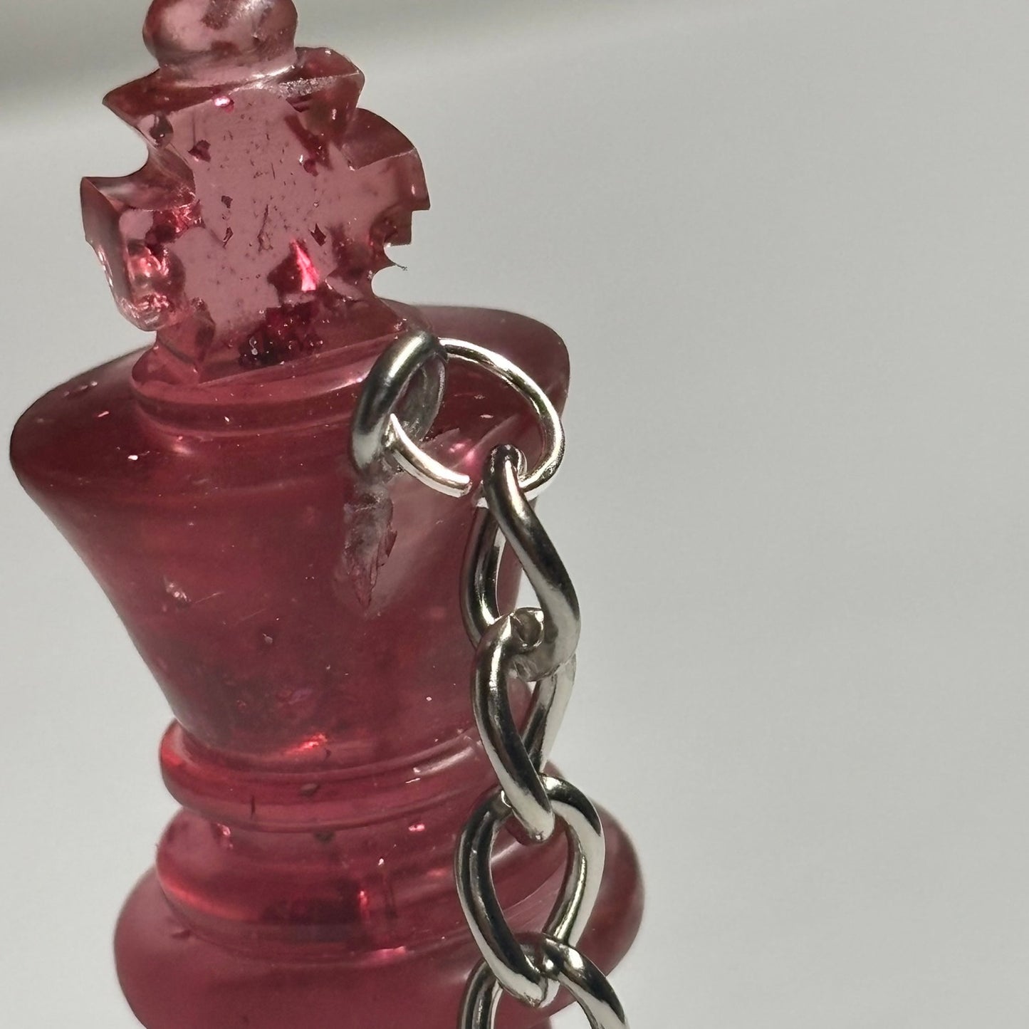 Red Crystal King - Handmade Resin Keychain