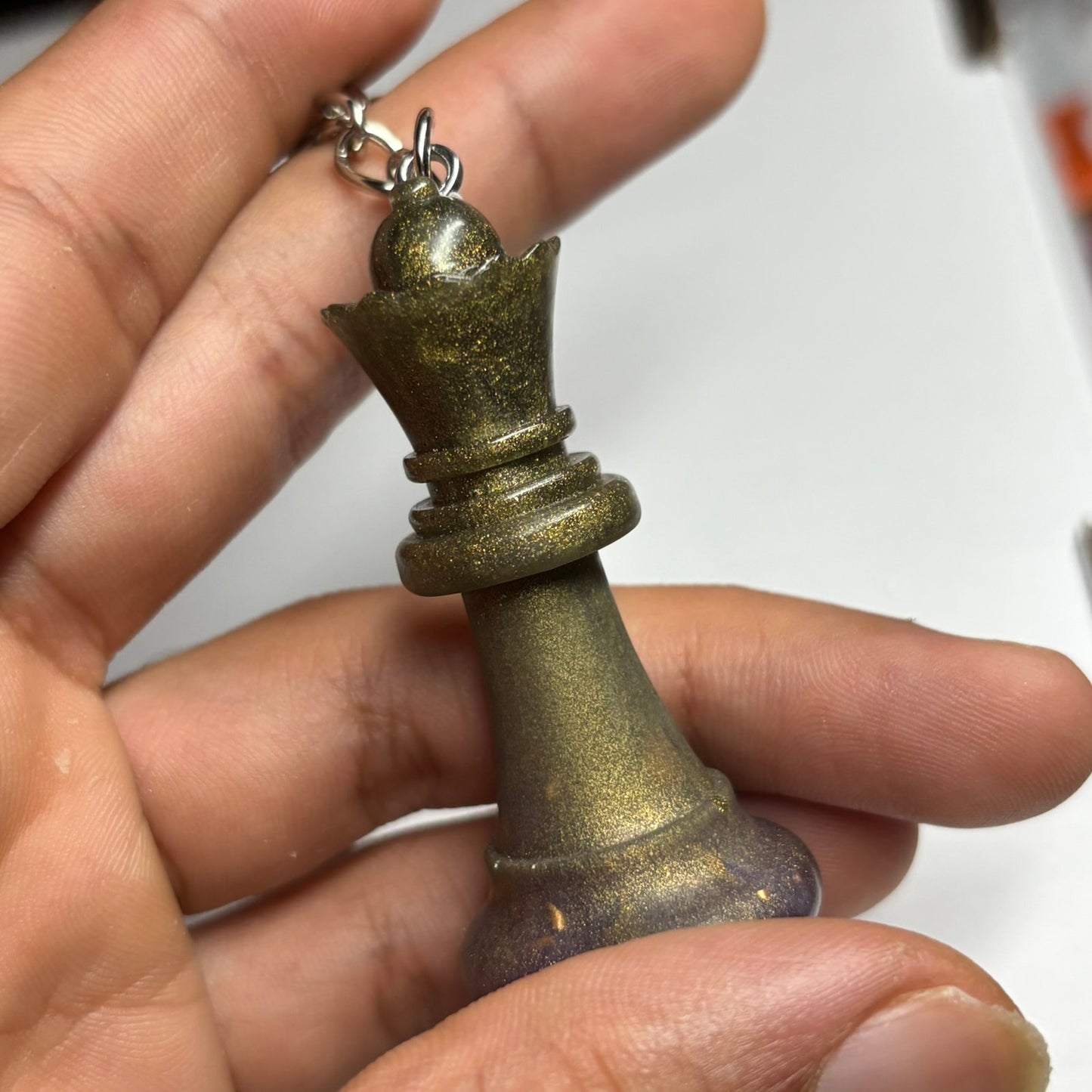 Army Green Queen - Handmade Resin Keychain