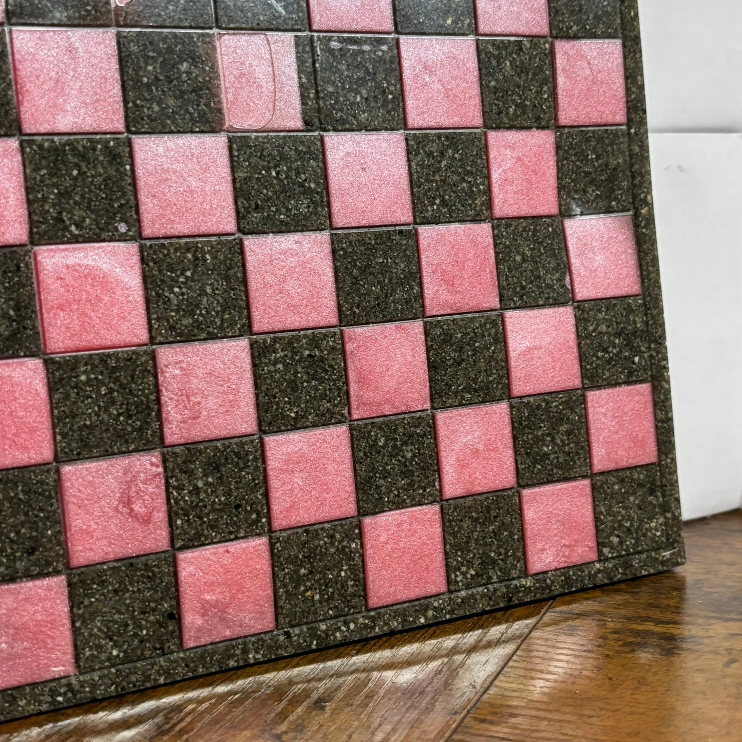 Pink Rock - Resin Chess Board