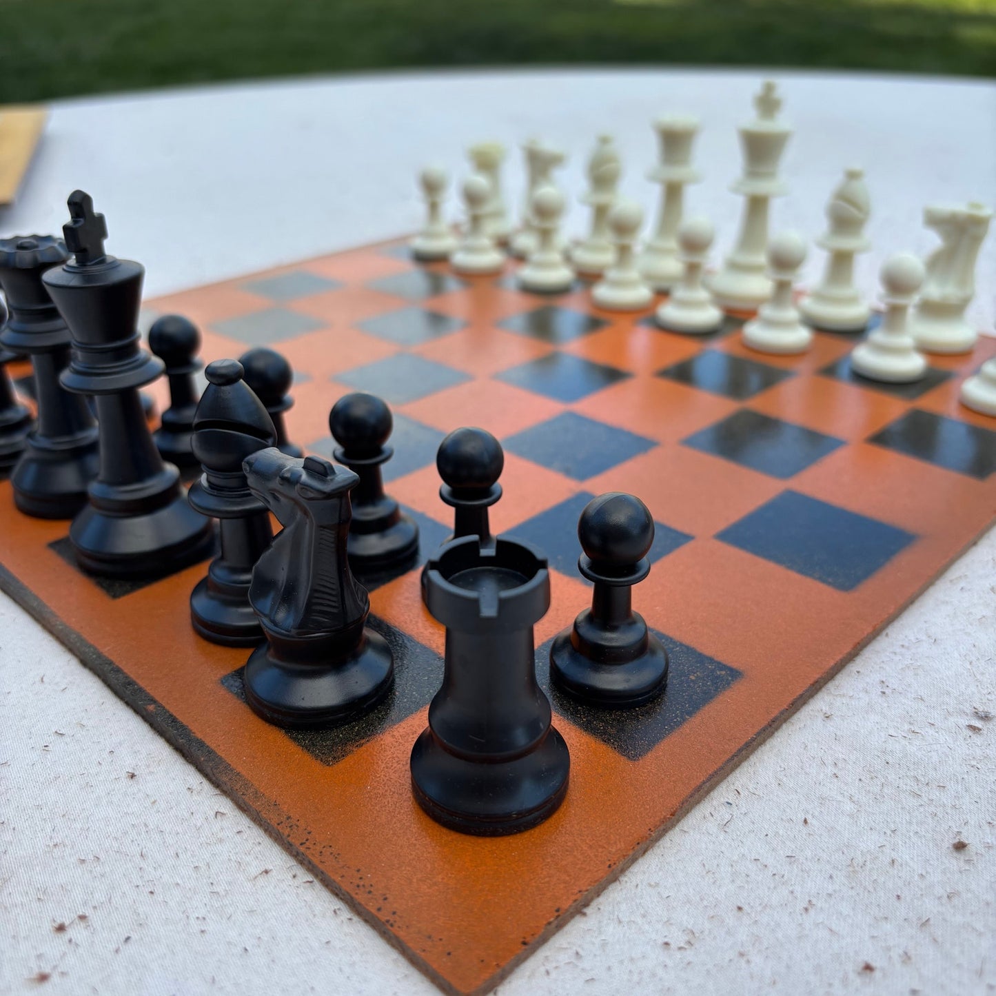 Supreme Orange - Painted Chess Set