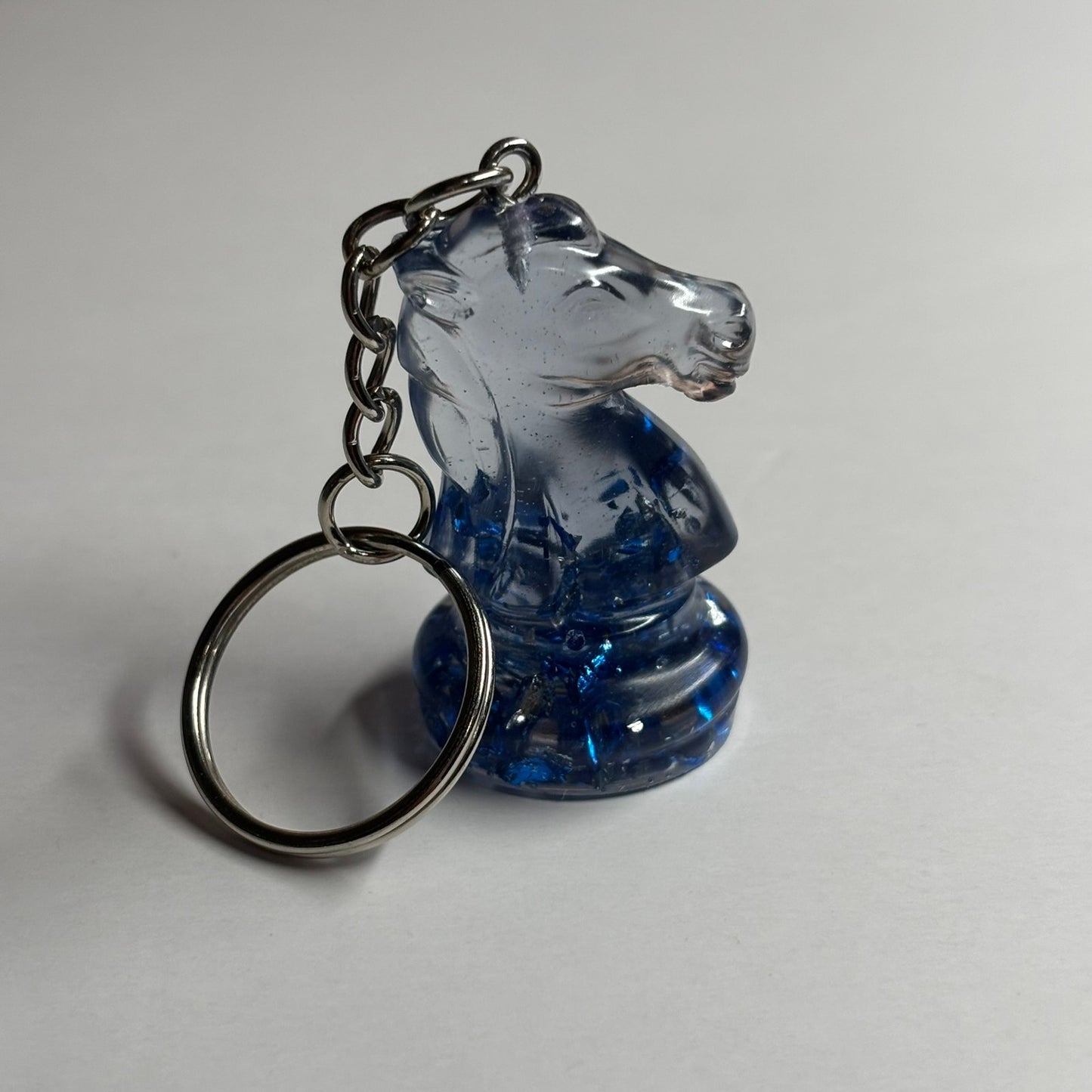 Clear Crystal Knight - Handmade Resin Keychain