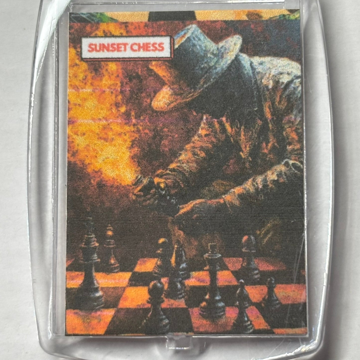 Flame Man - Chess  Photo Keychain