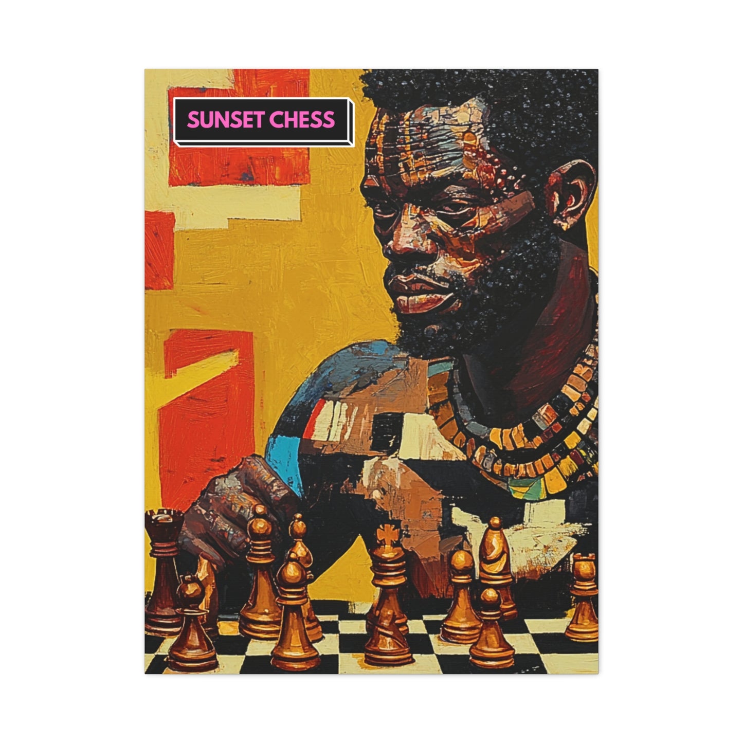 African King - Canvas Chess Print 30"x40"