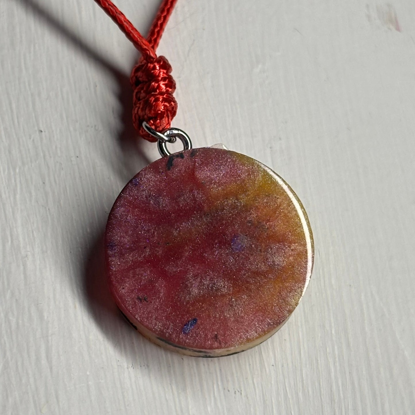 Color Meshed Rook - Handmade Resin Chess Necklace