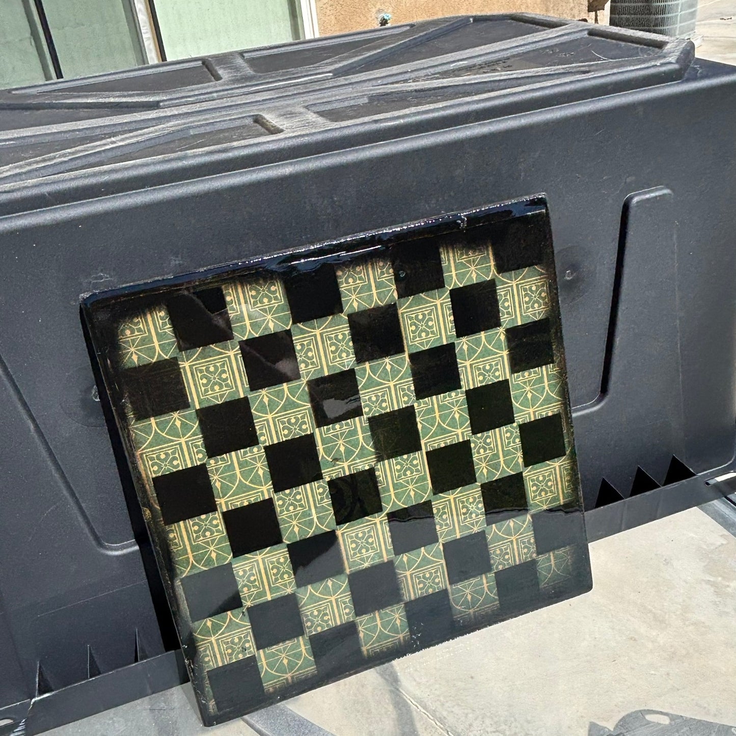 Green Royal - Resin Coated Chess Board