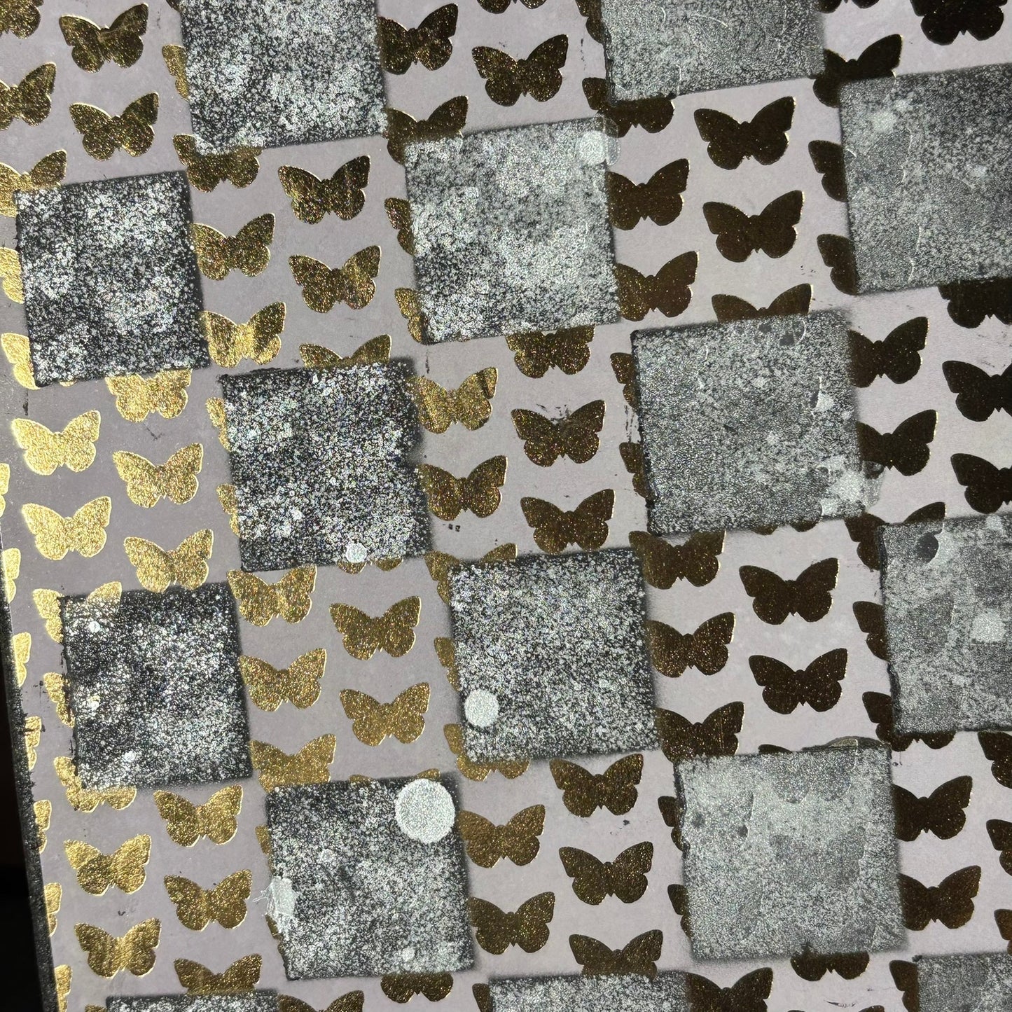 Golden Butterflies - Scrapbook Chess Board