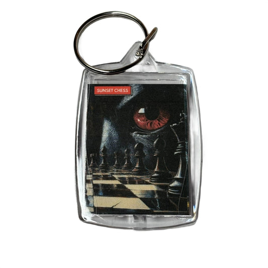 The Dark Eye - Sunset Chess Photo Keychain