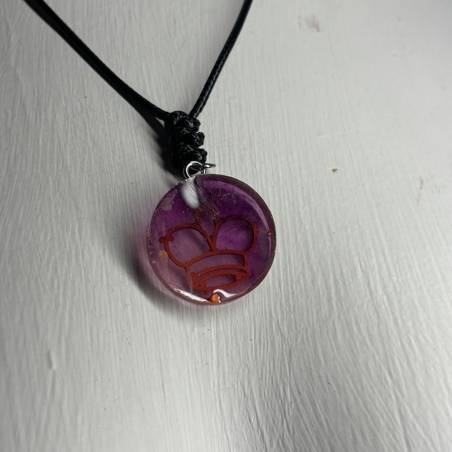Purple King - Handmade Resin Chess Necklace