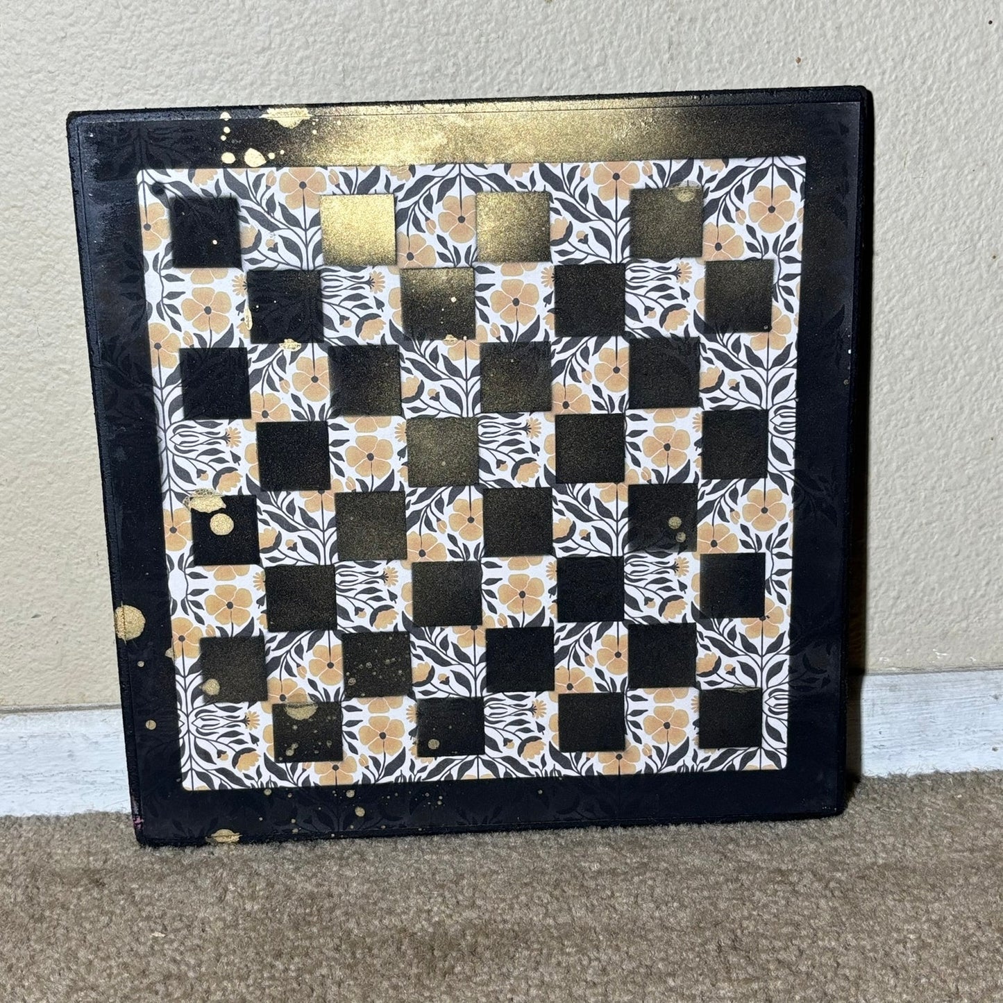 Golden Yellow - Scrapbook Chess Board