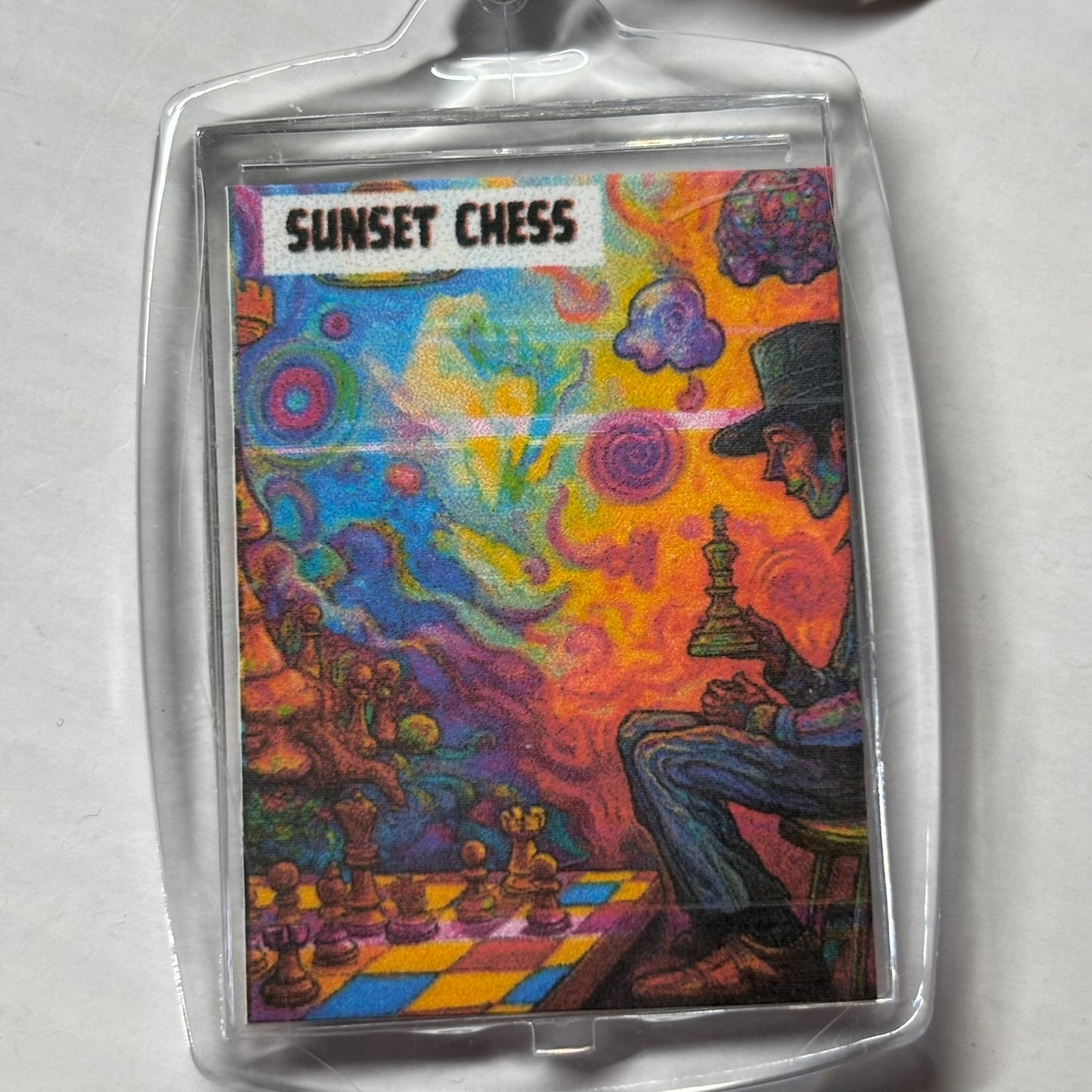 Acid Game- Chess  Photo Keychain