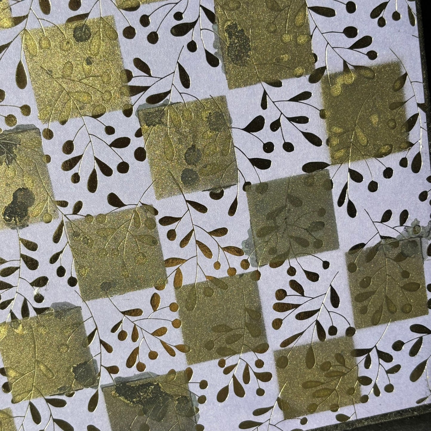 Light Purple & Gold - Scrapbook Chess Board