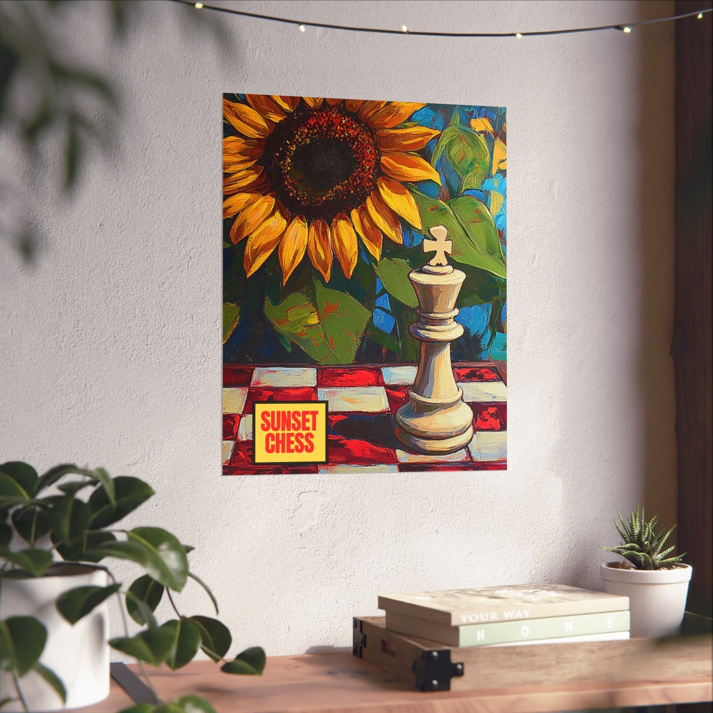 Sunset Chess - Matte Vertical Poster 16"x20"