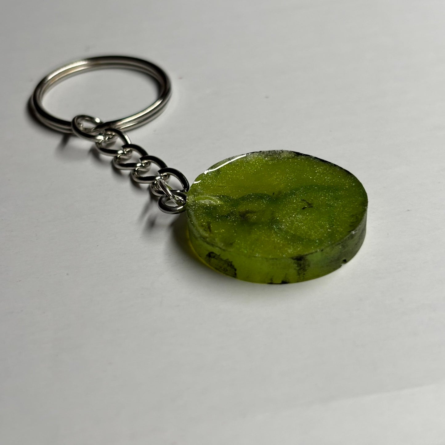 Lime Green - Handmade Resin Keychain