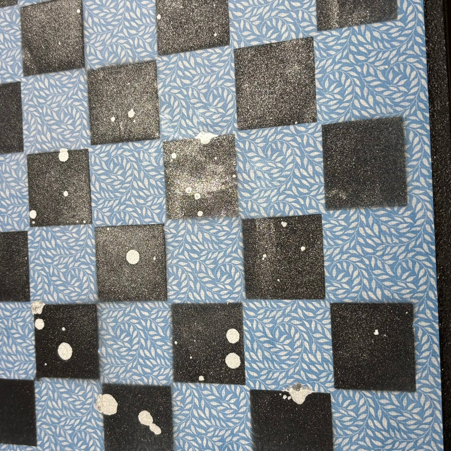 Simple Blue - Scrapbook Chess Board