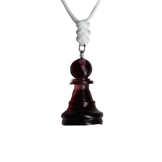 Vampire red Pawn - Handmade Resin Chess Necklace