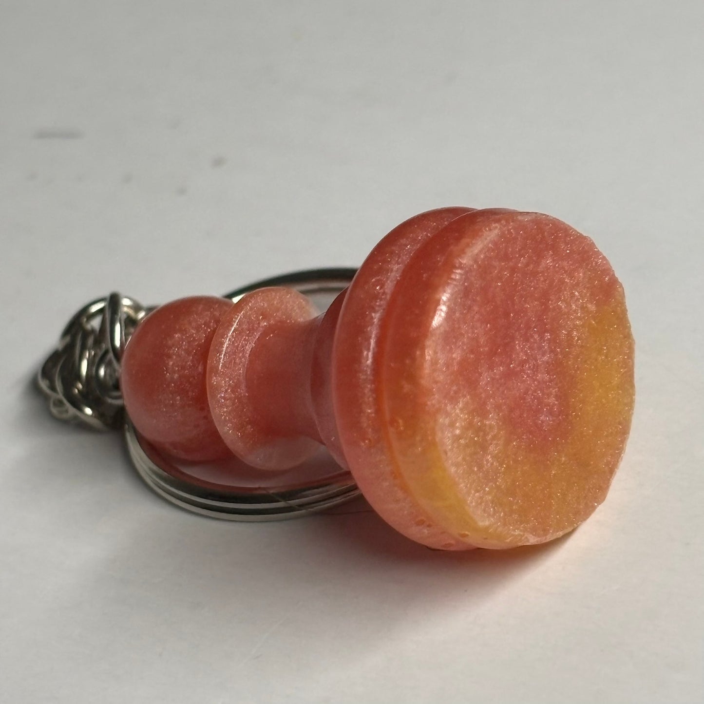 Peach Pink Pawn - Handmade Resin Keychain