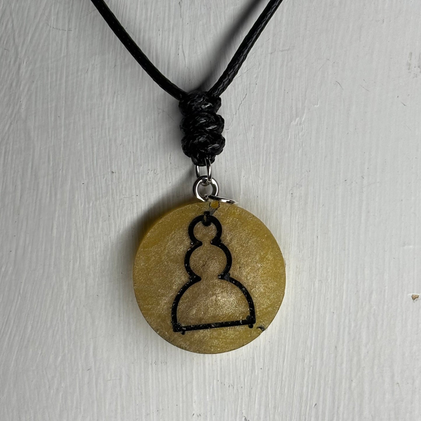 Supreme Yellow Pawn - Handmade Resin Chess Necklace