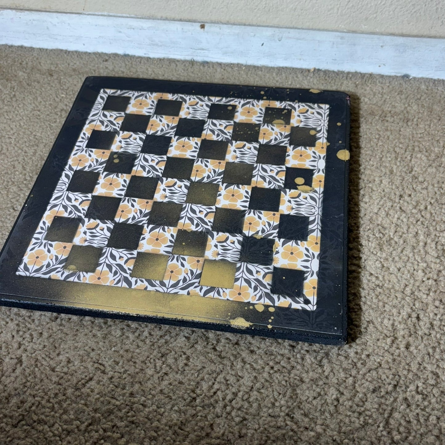 Golden Yellow - Scrapbook Chess Board