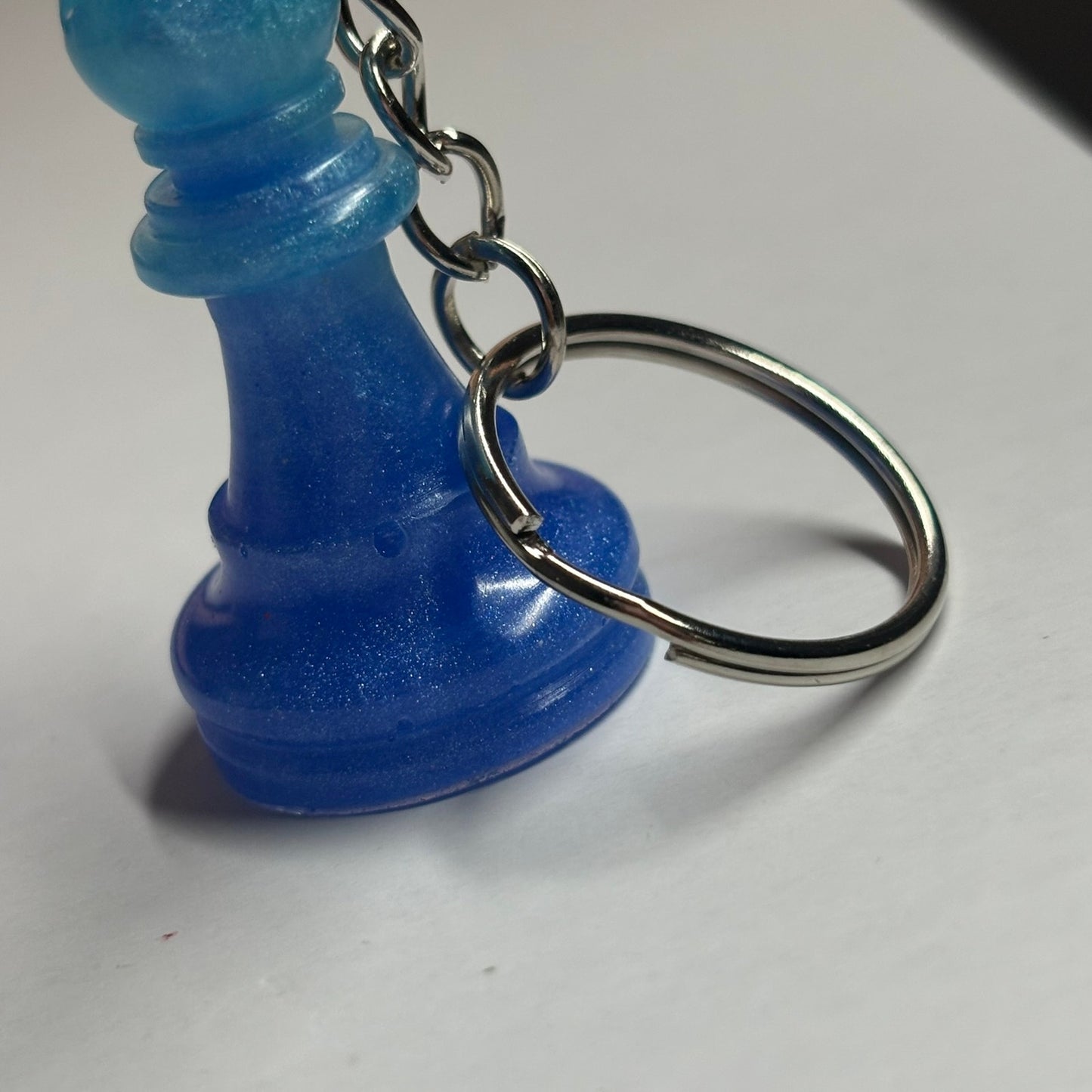 Ice Blue Bishop - Handmade Resin Keychain