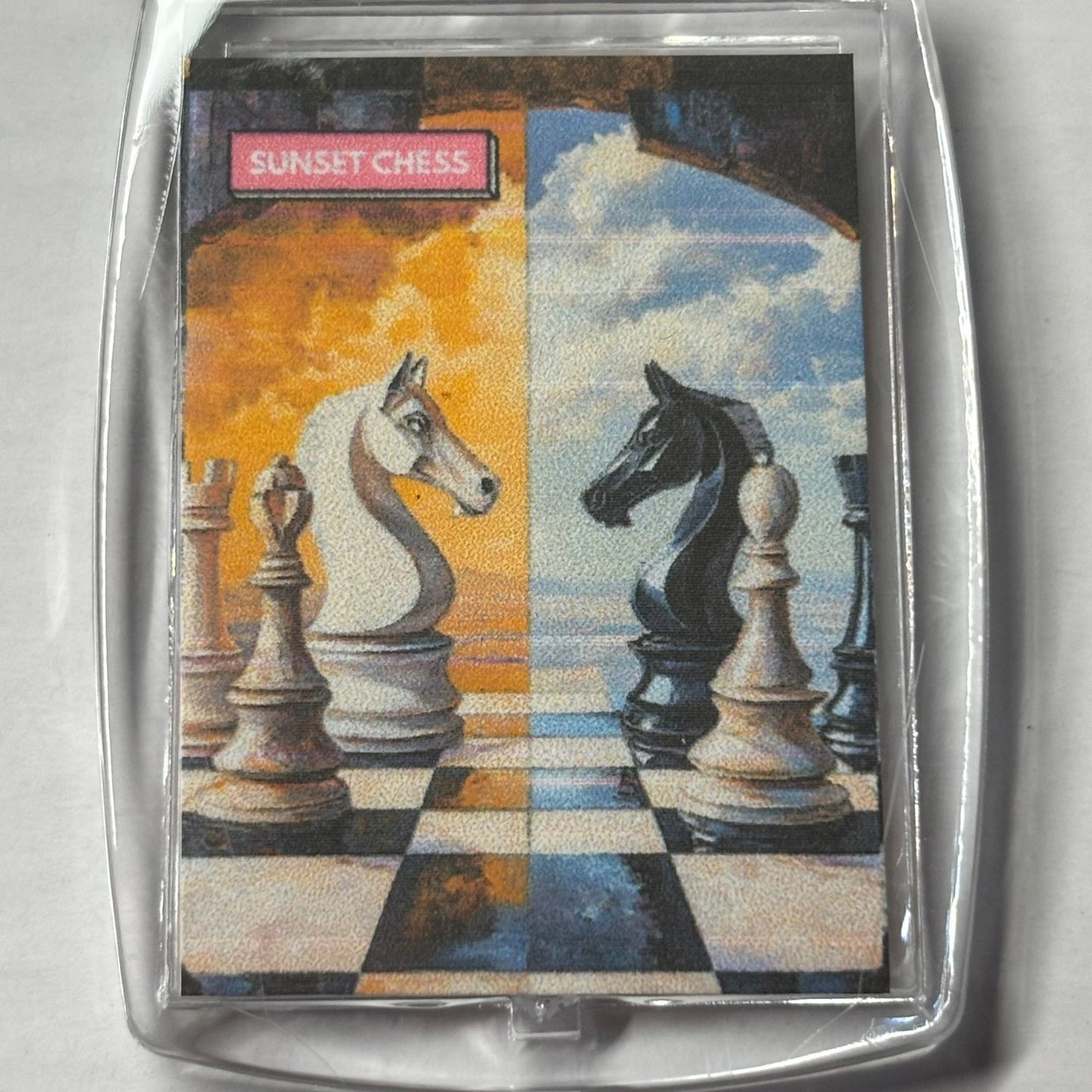 Cold Hot - Chess  Photo Keychain