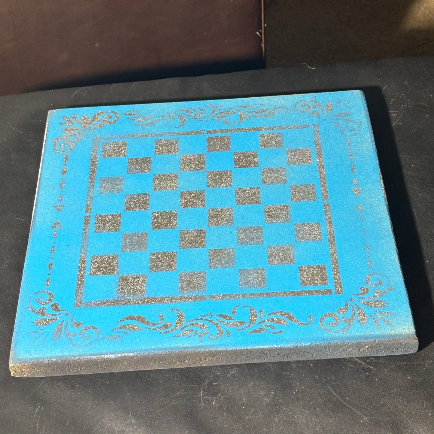 Yellow & Blue - Painted Chess Set