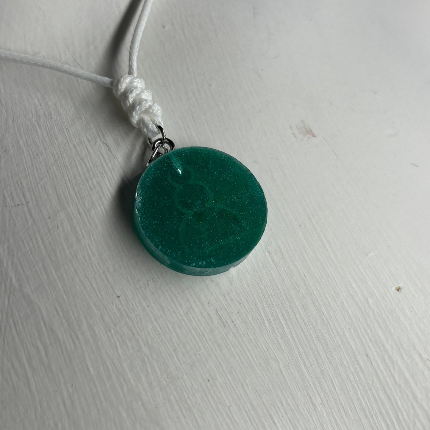 Emerald Green Pawn - Handmade Resin Chess Necklace