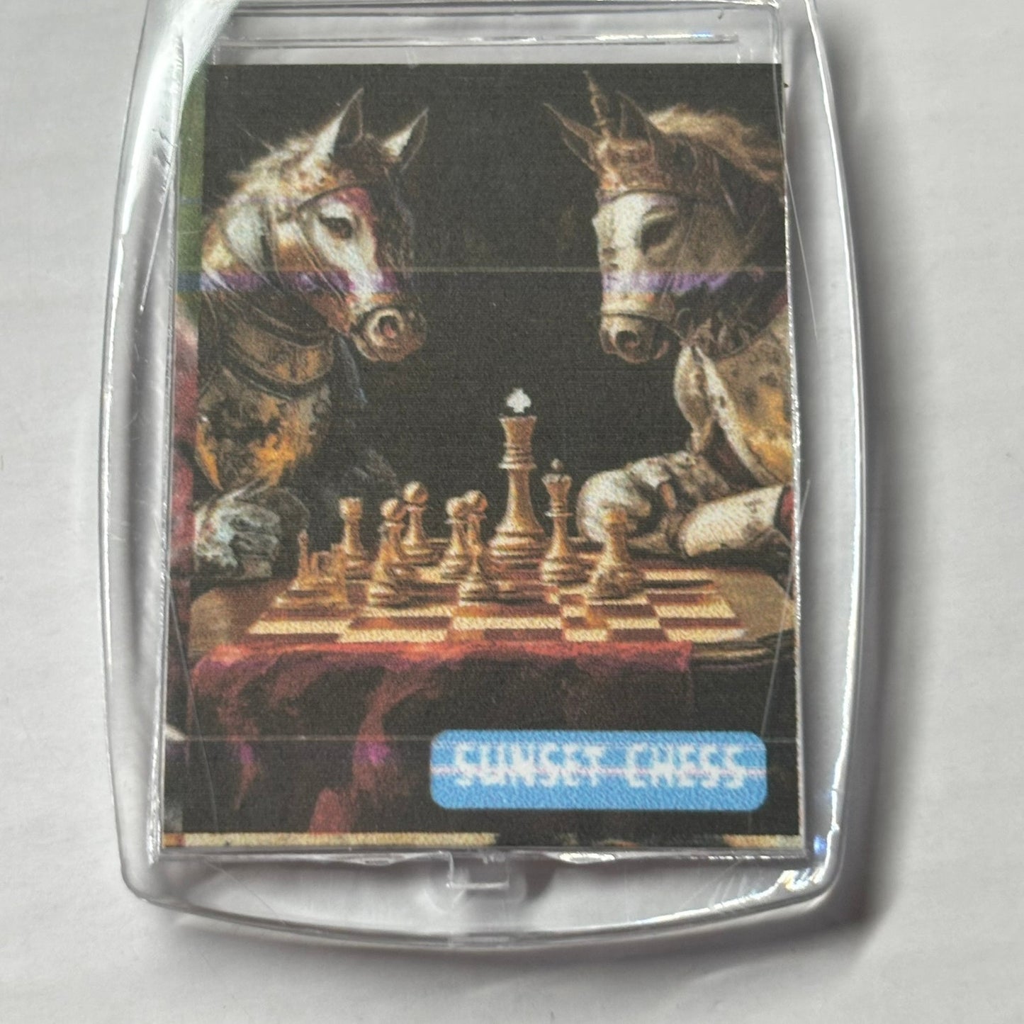 Horses Battle - Chess  Photo Keychain