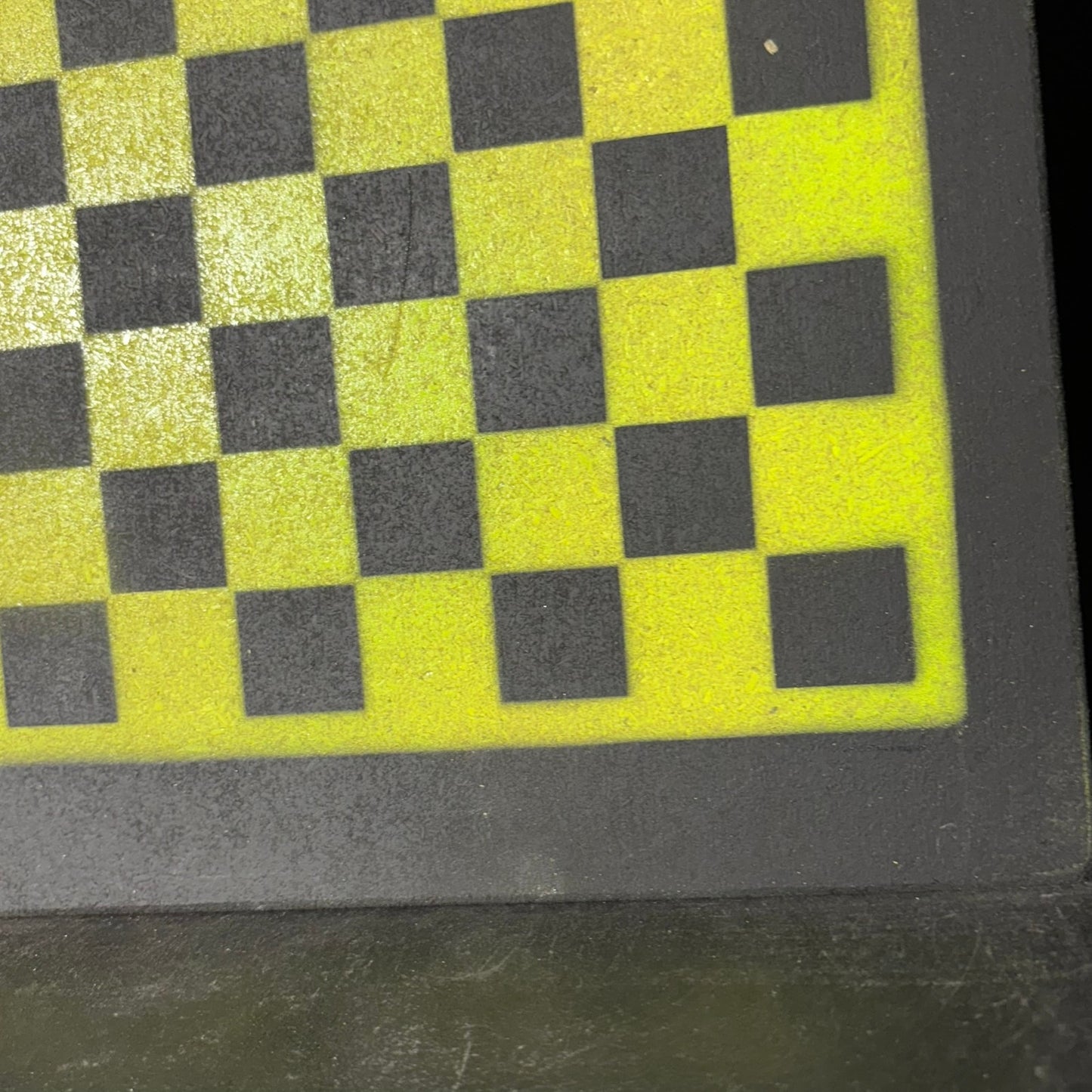 Green & Black - Painted Chess Board