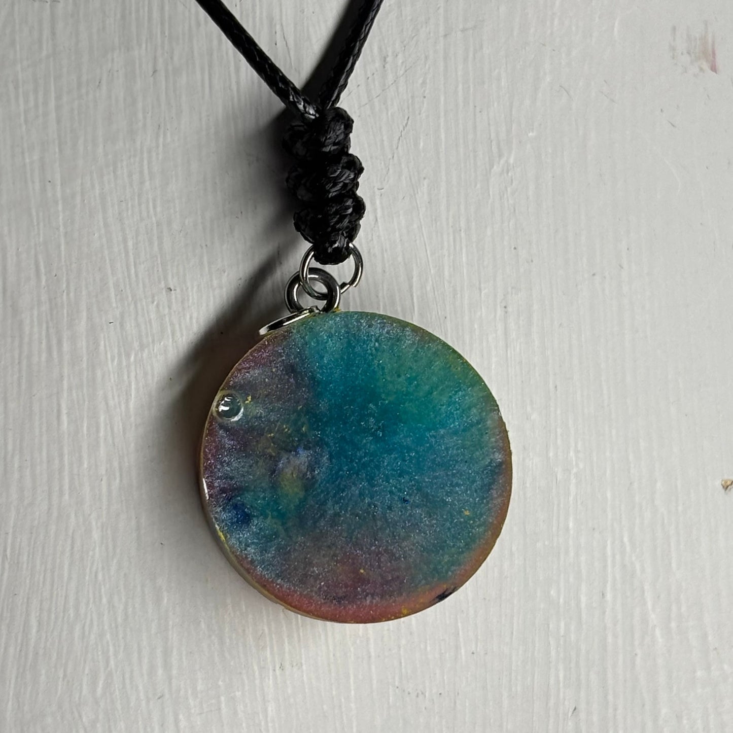 Space Yellow Rook - Handmade Resin Chess Necklace