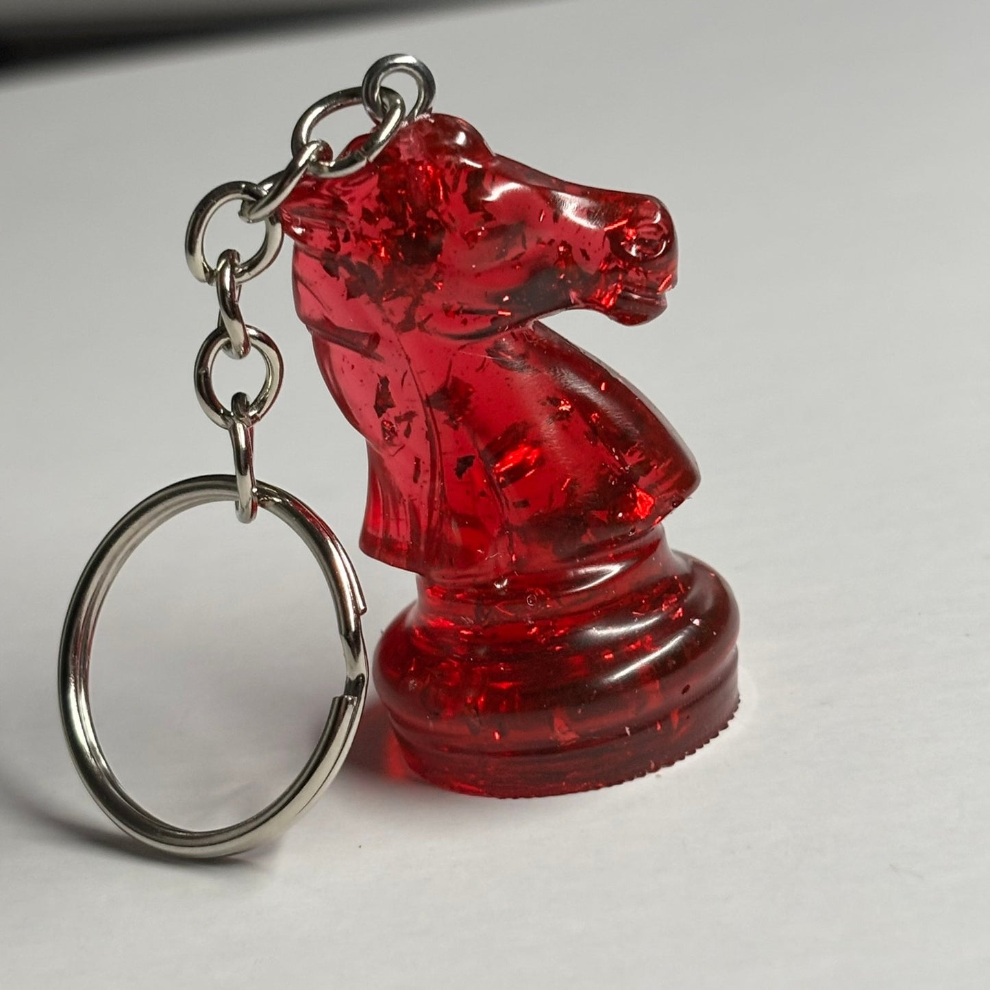 Red Crystal Knight - Handmade Resin Keychain
