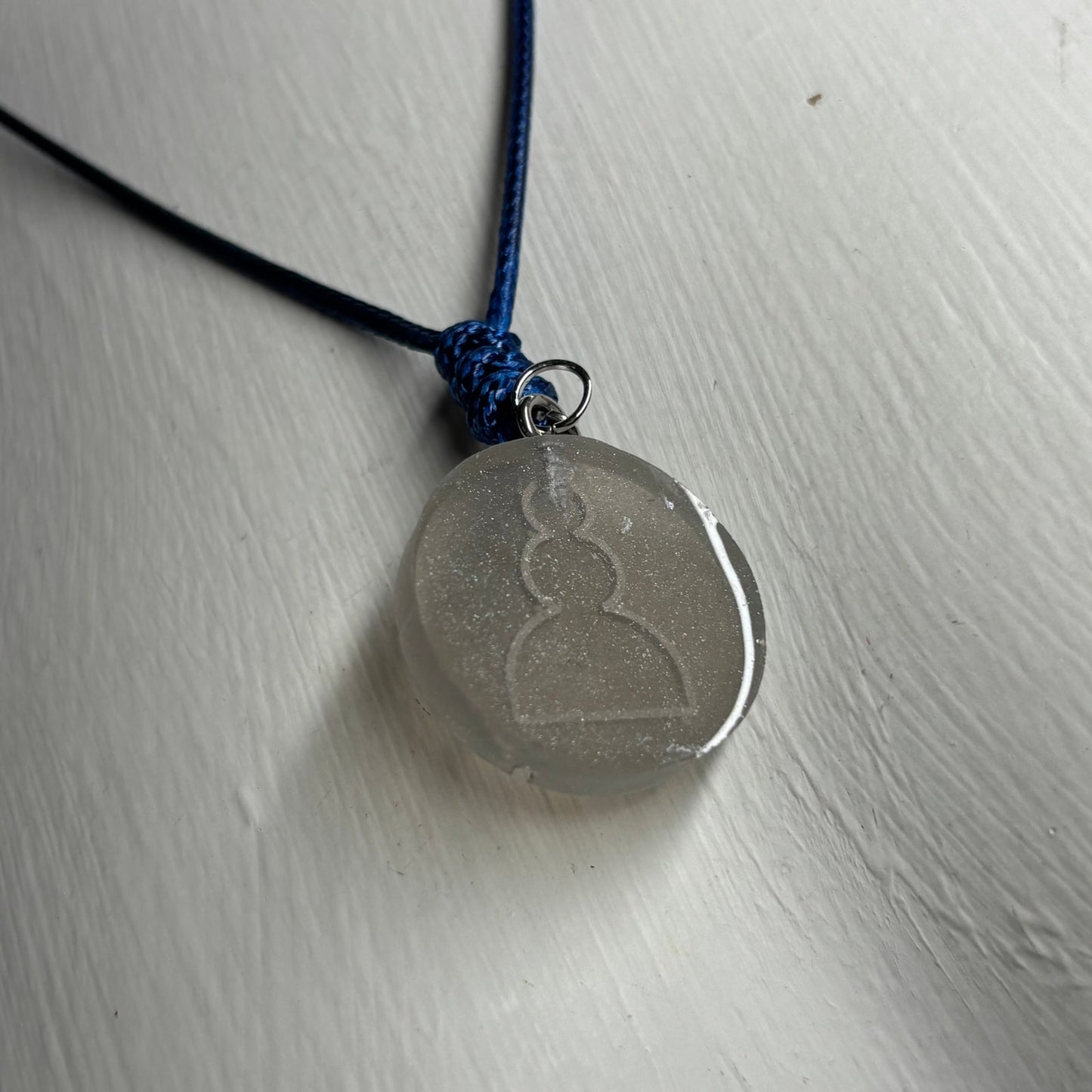 Clean White Pawn - Handmade Resin Chess Necklace