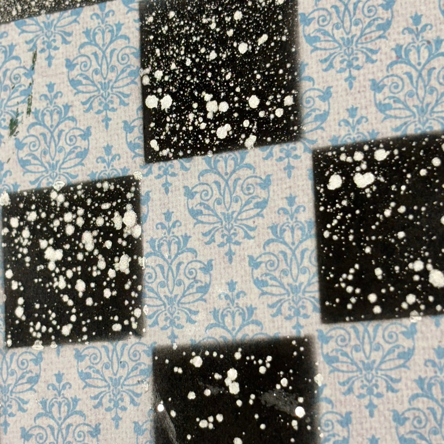 Sparkle Chrome Blue - Scrapbook Chess Board