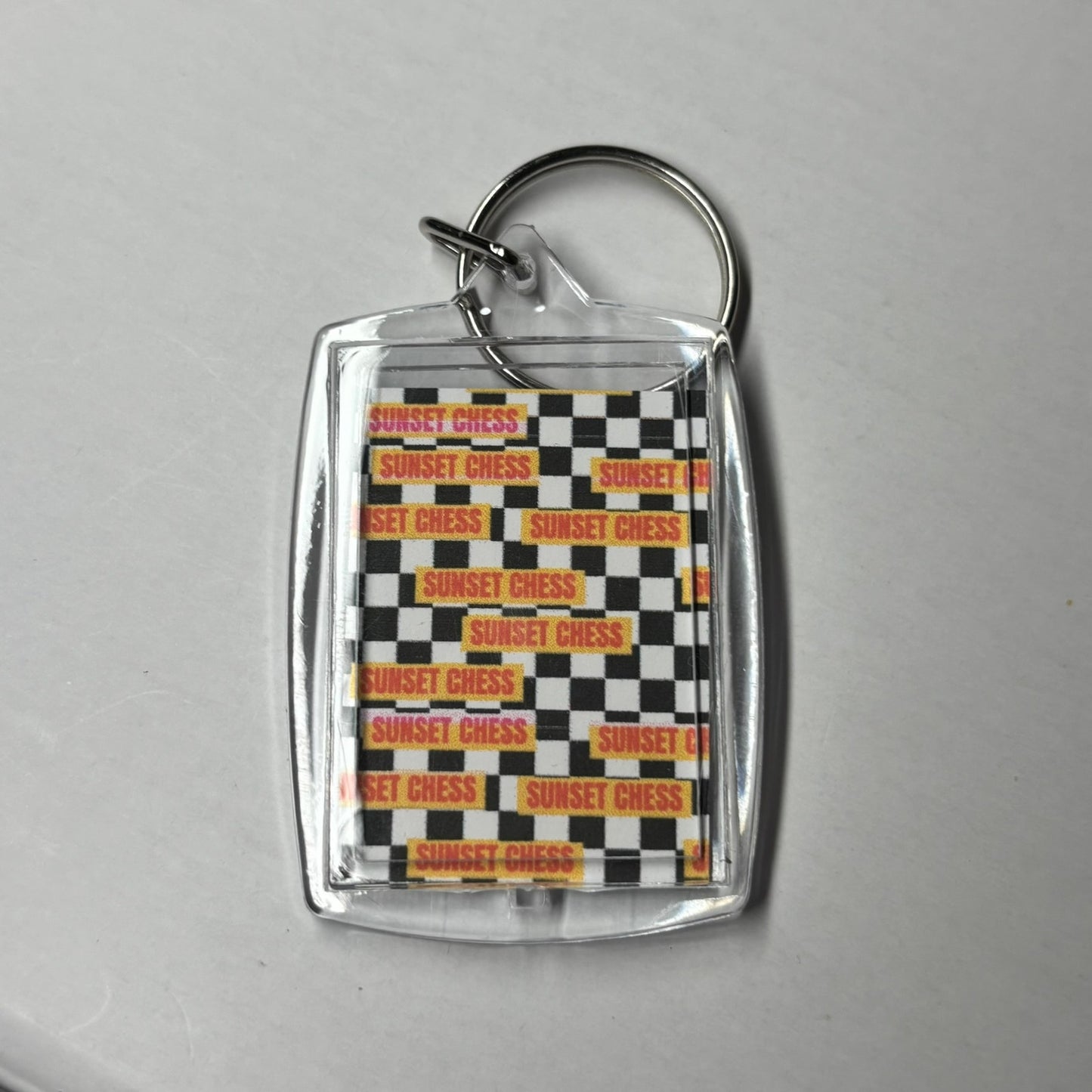 Space Warrior - Sunset Chess Photo Keychain