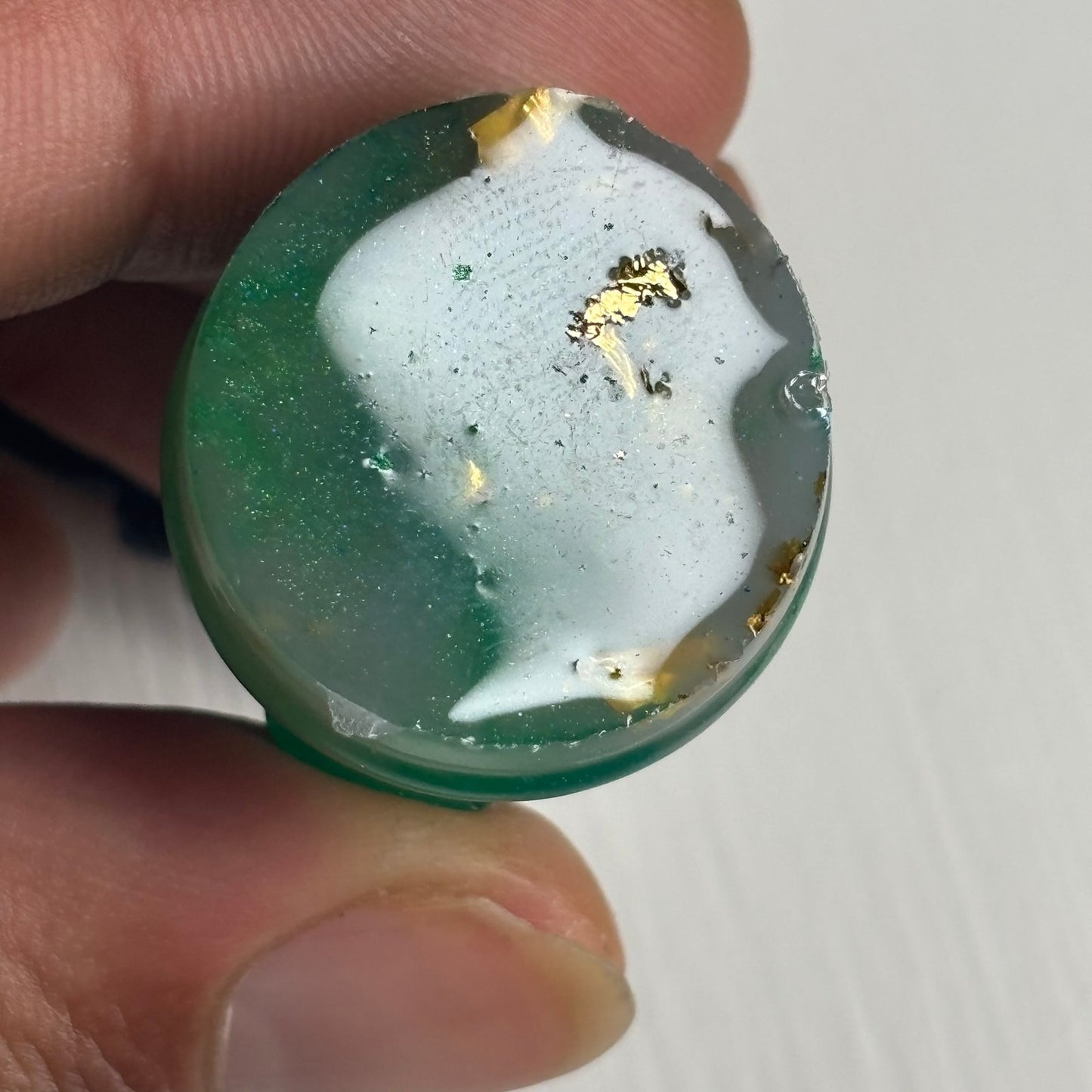 Royal Green Knight - Handmade Resin Chess Necklace