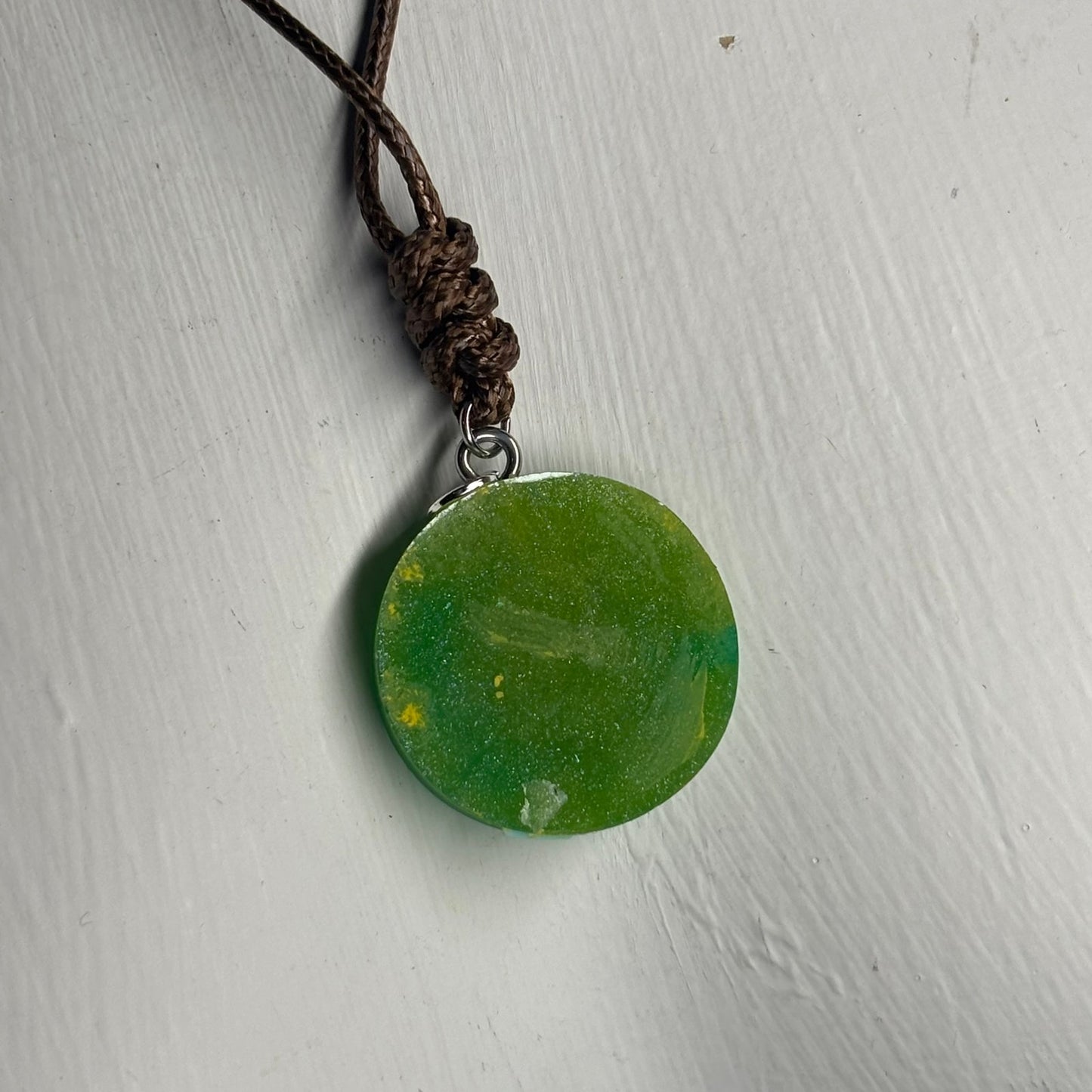 Green Pawn - Handmade Resin Chess Necklace